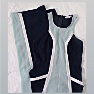 Tobi Navy, Teal and White Jumpsuit